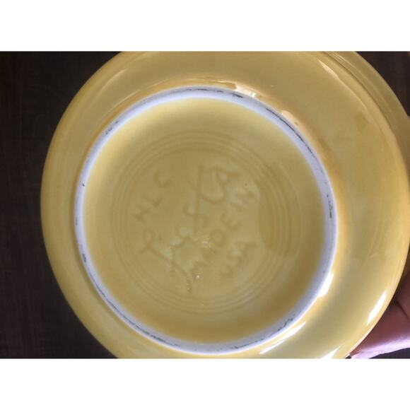 Vintage Fiesta Yellow Coupe Soup Cereal Bowl Fiestaware Set 3 USA Made - Picture 4 of 5